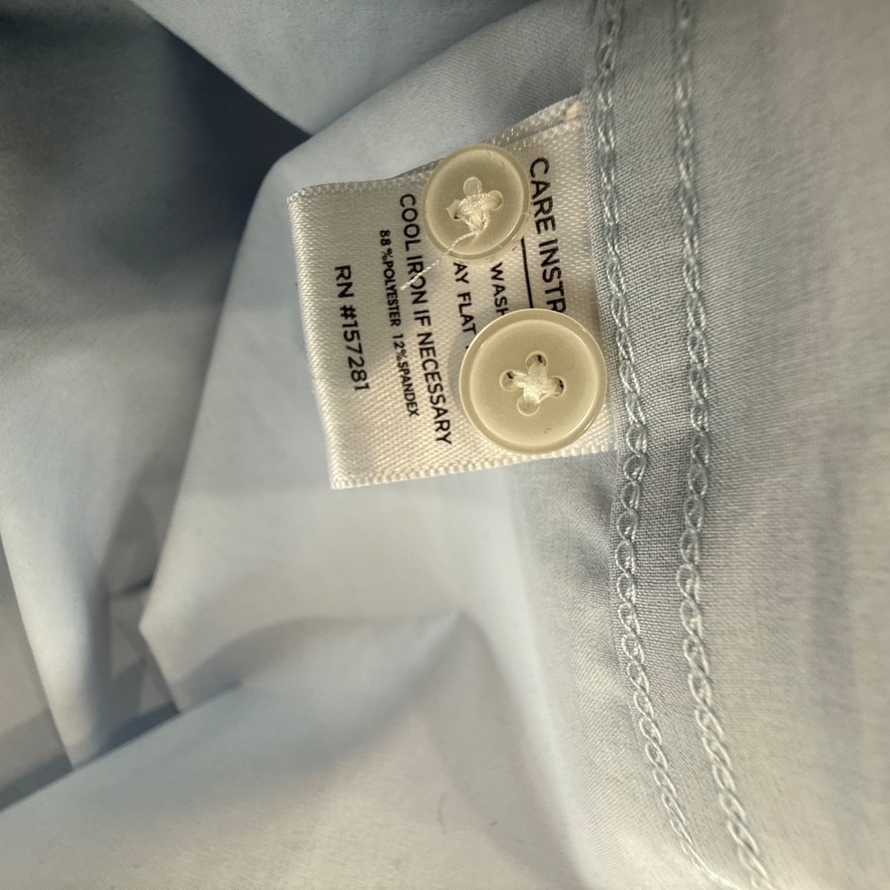 Mizzen+Main Leeward Mens L Classic Fit Light Blue Button Down Performanc Stretch - Picture 7 of 10